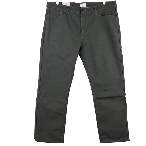Weatherproof Vintage Men Canvas Pant 40X30 Bonded Fleece Lined Stretch Black NWT - Picture 1 of 12
